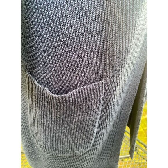 LL Bean Shaker Knit Open Long Cardigan Size M Blue - Picture 8 of 12